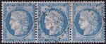 n°60B 147D5RIII 148D5R(2)II 149D5, bande de 3, types III II II n°60B 147D5RIII 148D5R(2)II 149D5, bande de 3, types III II II