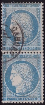 n°60A paire verticale grande cassure 140 150A2 7ème état n°60A paire verticale grande cassure 140 150A2 7ème état