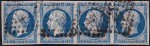 n°14Ah bande de 4 POSTFS 83 86 D2 avec les 3 types de la variété se tenant !! n°14Ah bande de 4 POSTFS 83 86 D2 avec les 3 types de la variété se tenant !!