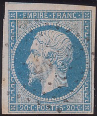  Napoléon dentelé Yvert N° 14 ,  PANNEAU D2 POSITION 62 - 1er état - N° 1 - 