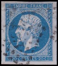  Napoléon dentelé Yvert N° 14 ,  PANNEAU D2 POSITION 68 - 1er état - N° 1 - 