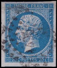  Napoléon dentelé Yvert N° 14 ,  PANNEAU D2 POSITION 70 - 1er état - N° 1 - 