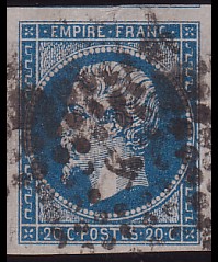  Napoléon dentelé Yvert N° 14 ,  PANNEAU D2 POSITION 73 - 1er état - N° 1 - 