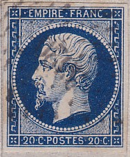  Napoléon dentelé Yvert N° 14 ,  PANNEAU D2 POSITION 75 - 1er état - N° 1 - 