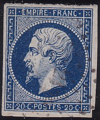  Napoléon dentelé Yvert N° 14 ,  PANNEAU D2 POSITION 76 - 2ème état - N° 2 - 