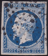  Napoléon dentelé Yvert N° 14 ,  PANNEAU D2 POSITION 77 - 2ème état - N° 2 - 