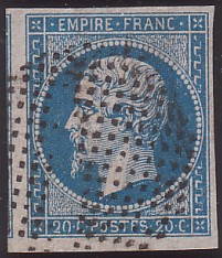  Napoléon dentelé Yvert N° 14 ,  PANNEAU D2 POSITION 77 - 3ème état - N° 5 - 