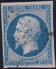  Napoléon dentelé Yvert N° 14 ,  PANNEAU D2 POSITION 78 - 3ème état - N° 3 - 