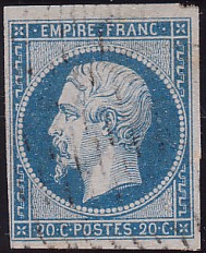  Napoléon dentelé Yvert N° 14 ,  PANNEAU D2 POSITION 79 - 3ème état - N° 3 - 