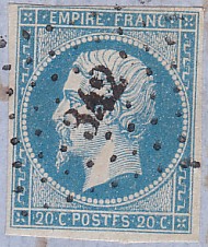  Napoléon dentelé Yvert N° 14 ,  PANNEAU D2 POSITION 79 - 5ème état - N° 14 - 