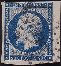  Napoléon dentelé Yvert N° 14 ,  PANNEAU D2 POSITION 80 - 1er état - N° 1 - 