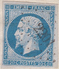  Napoléon dentelé Yvert N° 14 ,  PANNEAU D2 POSITION 80 - 4ème état - N° 5 - 