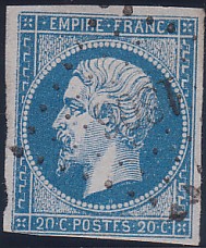  Napoléon dentelé Yvert N° 14 ,  PANNEAU D2 POSITION 81 - 4ème état - N° 5 - 