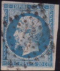  Napoléon dentelé Yvert N° 14 ,  PANNEAU D2 POSITION 81 - 5ème état - N° 8 - 