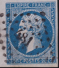  Napoléon dentelé Yvert N° 14 ,  PANNEAU D2 POSITION 81 - 6ème état - N° 10 - 