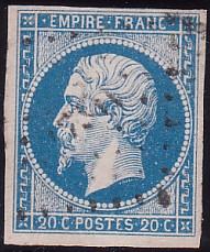  Napoléon dentelé Yvert N° 14 ,  PANNEAU D2 POSITION 82 - 1er état plus tardif - N° 2 - 