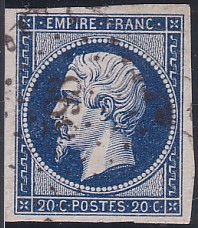  Napoléon dentelé Yvert N° 14 ,  PANNEAU D2 POSITION 82 - 2ème état - N° 4 - 
