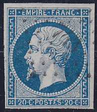  Napoléon dentelé Yvert N° 14 ,  PANNEAU D2 POSITION 82 - 2ème état plus tardif - N° 5 - 