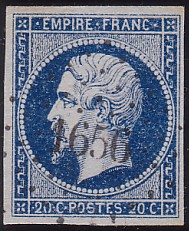  Napoléon dentelé Yvert N° 14 ,  PANNEAU D2 POSITION 83 -  - N° 4 - 