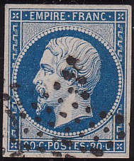  Napoléon dentelé Yvert N° 14 ,  PANNEAU D2 POSITION 83 -  - N° 6 - 