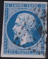  Napoléon dentelé Yvert N° 14 ,  PANNEAU D2 POSITION 83 -  - N° 8 - 