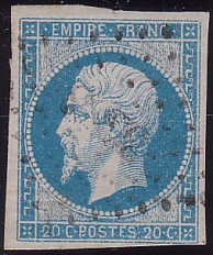  Napoléon dentelé Yvert N° 14 ,  PANNEAU D2 POSITION 83 -  - N° 12 - 