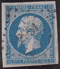  Napoléon dentelé Yvert N° 14 ,  PANNEAU D2 POSITION 83 -  - N° 14 - 