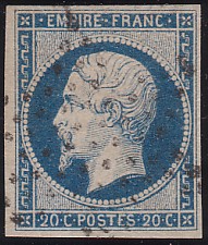  Napoléon dentelé Yvert N° 14 ,  PANNEAU D2 POSITION 83 -  - N° 17 - 