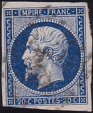  Napoléon dentelé Yvert N° 14 ,  PANNEAU D2 POSITION 84 - 1er état plus tardif - N° 2 - 