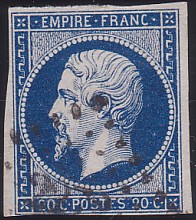 Napoléon dentelé Yvert N° 14 ,  PANNEAU D2 POSITION 85 - 2ème état - N° 2 - 