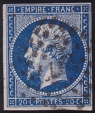  Napoléon dentelé Yvert N° 14 ,  PANNEAU D2 POSITION 85 - 3ème état - N° 3 - 