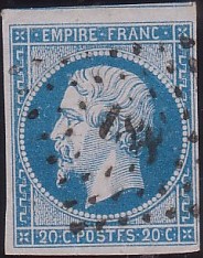  Napoléon dentelé Yvert N° 14 ,  PANNEAU D2 POSITION 85 - 4ème état - N° 4 - 