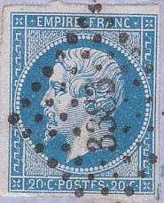  Napoléon dentelé Yvert N° 14 ,  PANNEAU D2 POSITION 85 - 5ème état - N° 5 - 