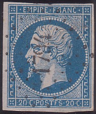  Napoléon dentelé Yvert N° 14 ,  PANNEAU D2 POSITION 85 - 6ème état - N° 6 - 