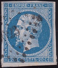  Napoléon dentelé Yvert N° 14 ,  PANNEAU D2 POSITION 85 - 7ème état - N° 8 - 