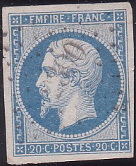  Napoléon dentelé Yvert N° 14 ,  PANNEAU D2 POSITION 86 - 1er état - N° 1 - 