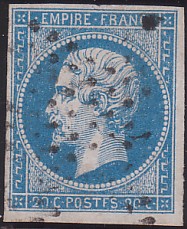  Napoléon dentelé Yvert N° 14 ,  PANNEAU D2 POSITION 87 - 4ème état - N° 6 - 