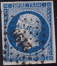  Napoléon dentelé Yvert N° 14 ,  PANNEAU D2 POSITION 88 - 2ème état - N° 2 - 