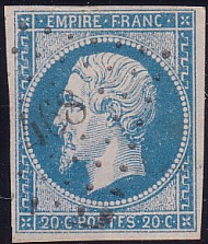  Napoléon dentelé Yvert N° 14 ,  PANNEAU D2 POSITION 88 - 3ème état - N° 3 - 