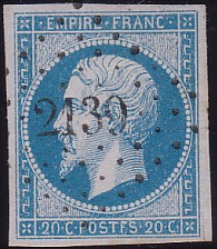  Napoléon dentelé Yvert N° 14 ,  PANNEAU D2 POSITION 88 - 5ème état - N° 5 - 