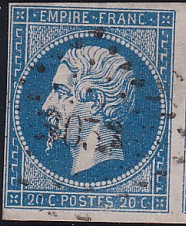  Napoléon dentelé Yvert N° 14 ,  PANNEAU D2 POSITION 88 - 7ème état plus tardif - N° 8 - 