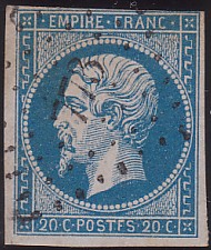  Napoléon dentelé Yvert N° 14 ,  PANNEAU D2 POSITION 89 - 6ème état - N° 7 - 