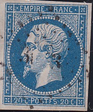  Napoléon dentelé Yvert N° 14 ,  PANNEAU D2 POSITION 89 - 7ème état - N° 9 - 