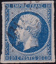  Napoléon dentelé Yvert N° 14 ,  PANNEAU D2 POSITION 90 - 2ème état plus tardif - N° 3 - 