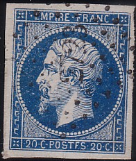  Napoléon dentelé Yvert N° 14 ,  PANNEAU D2 POSITION 90 - 3ème état - N° 4 - 