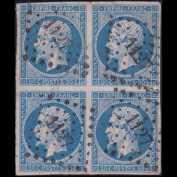 n°14A, bloc de 4 avec 4 POSTFS, positions 78D2 79D2 88D2 89D2. n°14A, bloc de 4 avec 4 POSTFS, positions 78D2 79D2 88D2 89D2.
