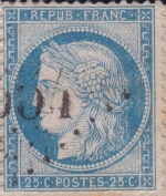 n°60B 077D4R sur lettre du 14 mars 1874